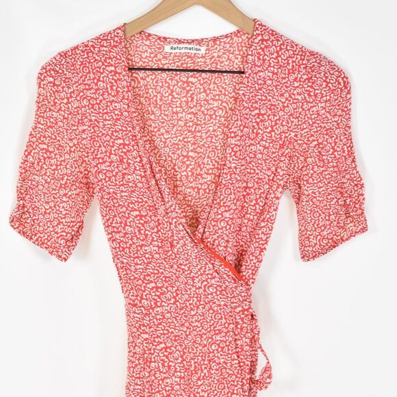 Reformation Ellwood Wrap Dress, XS - Picture 2 of 10